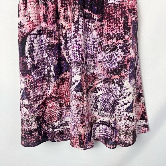 Guess Pink & Purple Snake Print Y2K Fit & Flare Mini Dress XS - Picture 4 of 6